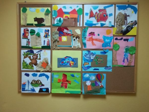 Praca plastyczna wykonana z różnych materiałów według pomysłów dzieci.