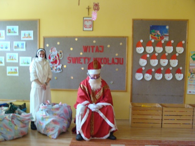 Mikołaj w przedszkolu.